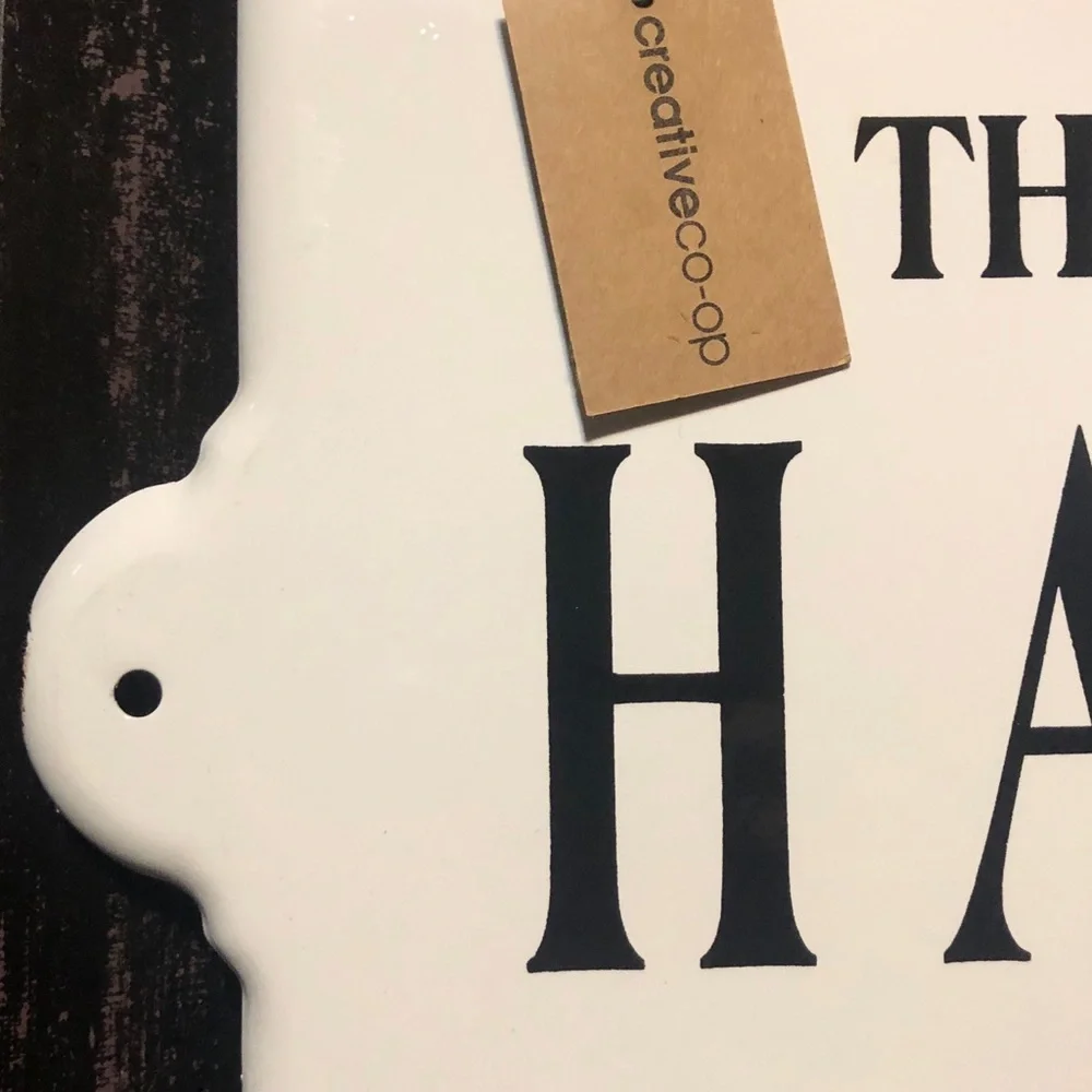 CREATIVE CO-OP Enameled Wall Plaque Sign